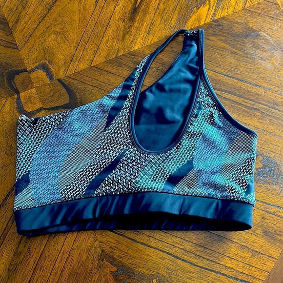 Josie Natori Solstice Asymmetrical Cropped Top, Multi-Large - Picture 3 of 5